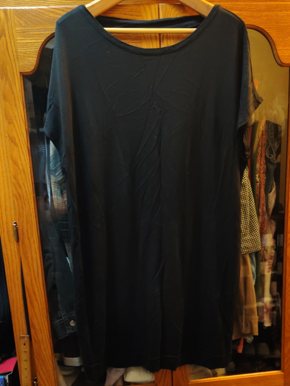 GAP Black Midi Scoop Neck Dress